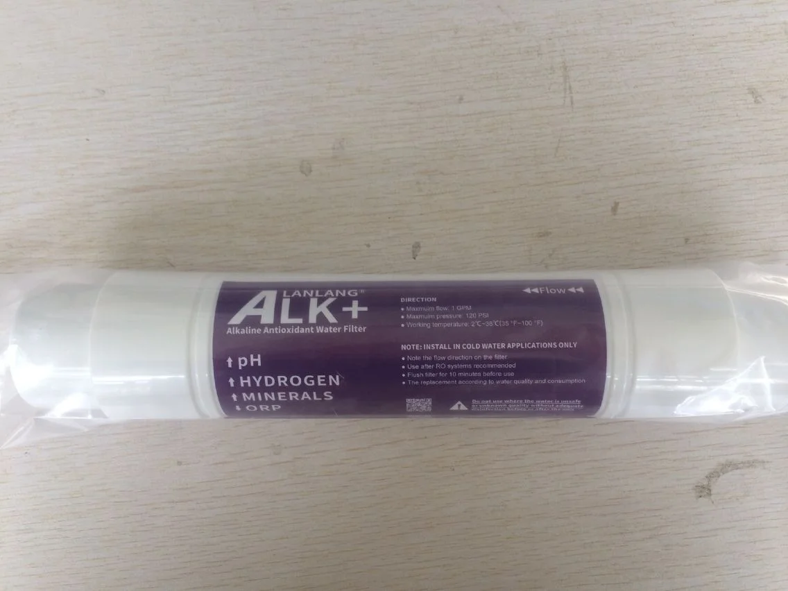 Food grade patent hydrogen mineral alkaline water filter cartridge T33 inline alkaline water filter cartridge