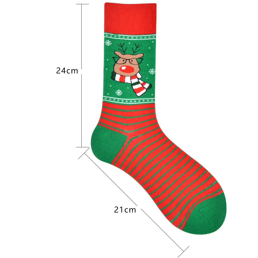 Christmas Cotton Funny Socks Men Santa Claus Elk Crazy Design Sokken Unisex Gift Candy Crew Skateboard Calcetines Hombre