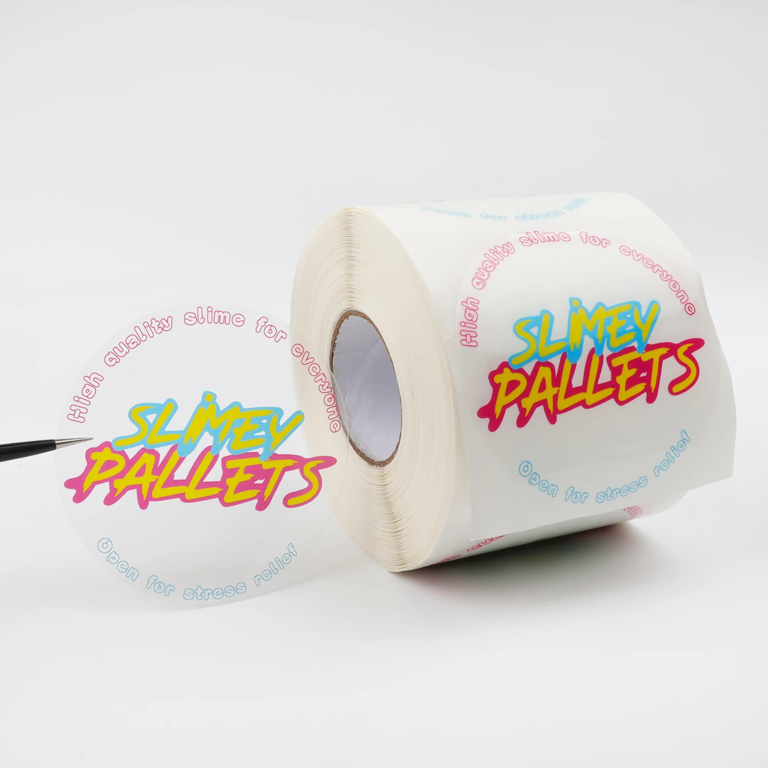 Custom Roll Circle Waterproof Gold Foil Silver Rose Gold Clear Vinyl Round Transparent Stickers With Logo For Packaging Label