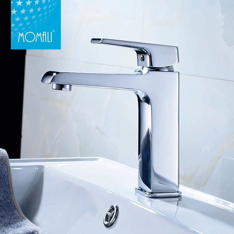 Momali modern square wholesale rose gold chrome black metal gun Home Use Brass bathroom wash basin water tap faucet