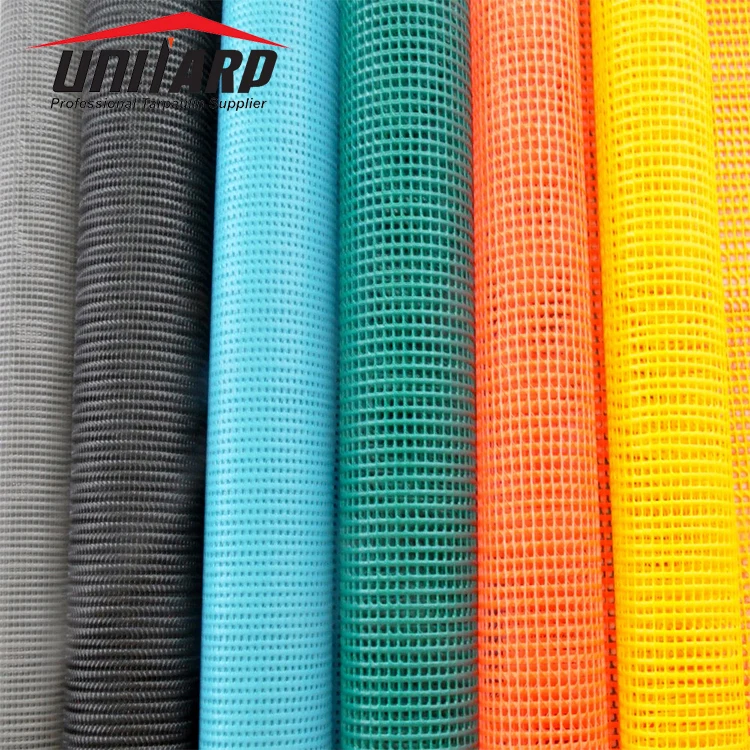 Unitarp 18 унций, сверхпрочная ПВХ Виниловая покрытая Теслин цветная сетчатая ткань для покрытия грузовика