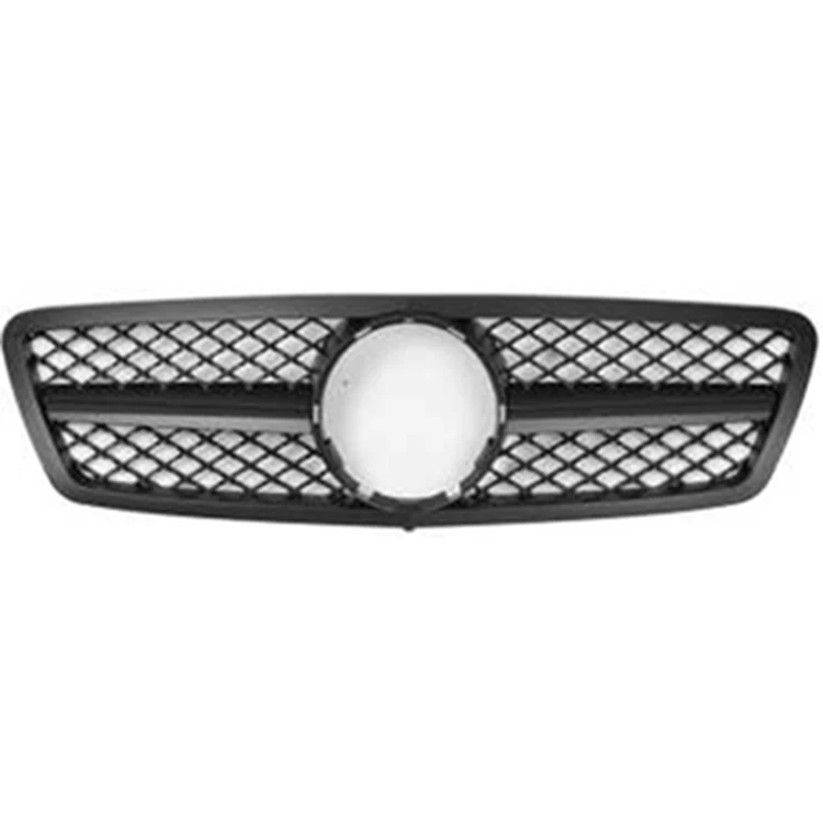 OEM Custom Car Decoration Accessories AMG Black/ Silver Chrome Car Front Bumper Grille For Mercedes Benz Class C W203 2000-2006
