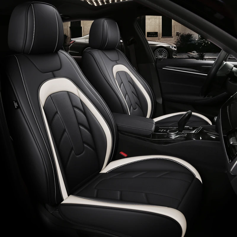 Sports Leather Car Seat Covers Full Set Protector Separate Cap Universal Fit for Ram 2500