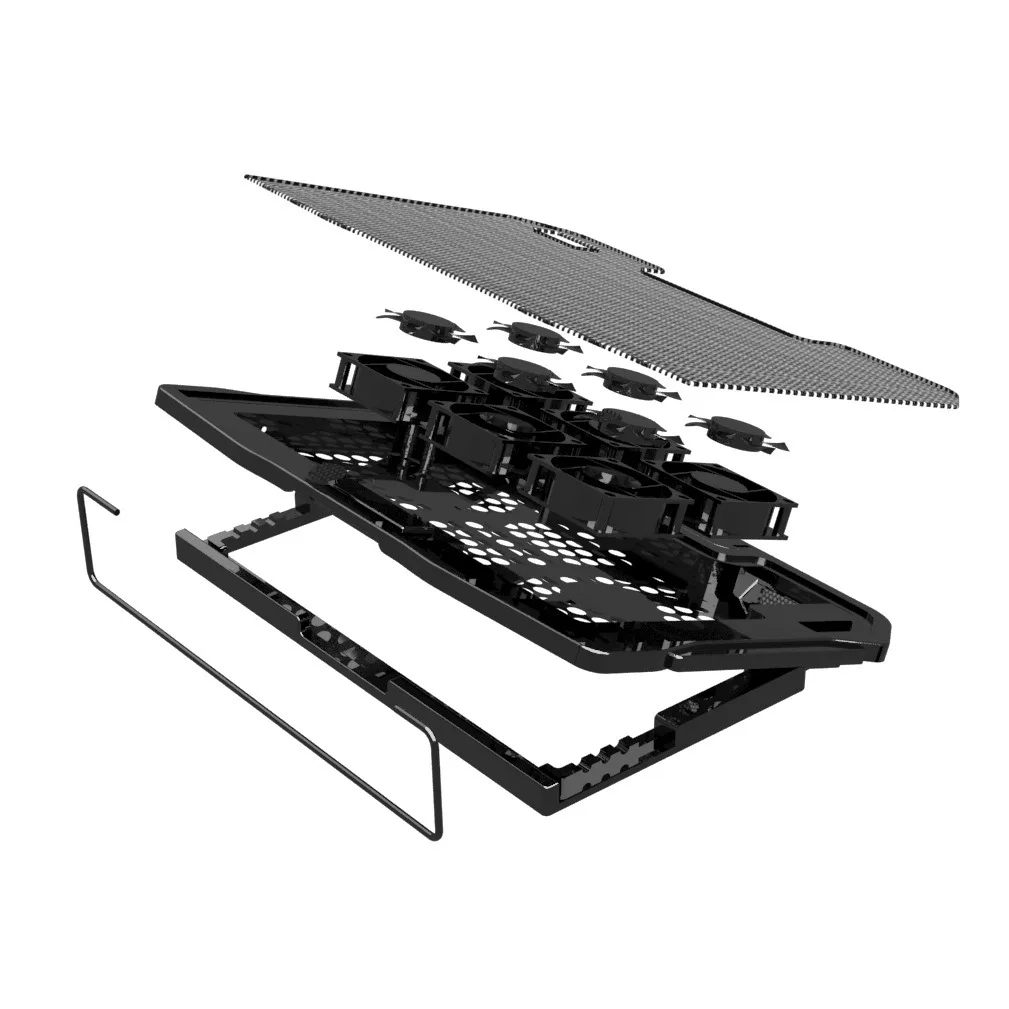 17 дюймов Регулируемая подставка для ноутбука кулер подставка Dual Usb игровой 6 охлаждения вентиляторы Охлаждающие подставки для ноутбуков