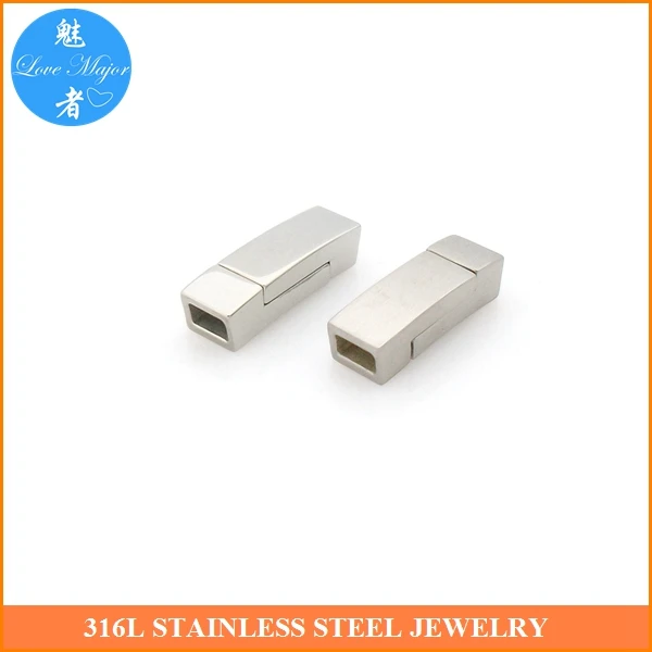 matt polished stainless steel Jewelry Magnetic Clasps for Bracelet Making 23*7.5mm