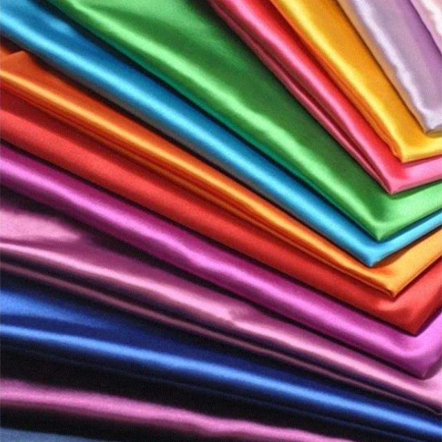 95%polyester 5%spandex Stretch satin fabric for ladies garments