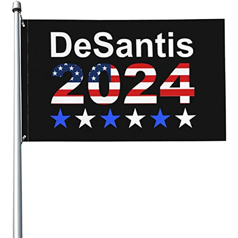WH432 American Flag Outdoor Desantis 2024  for President Flag Yard Porch Outdoor Indoor Backyard Lawn Hanging Flag