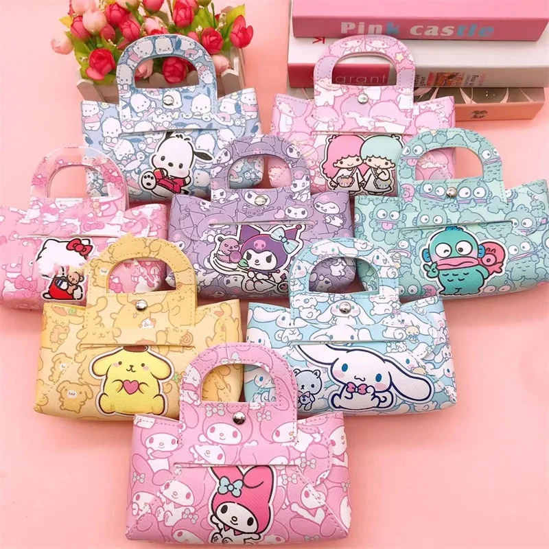 JM  Mini Zero Wallet Cute Melody Handheld PU Coin Earphone Storage Bag Cinnamoroll Handbag
