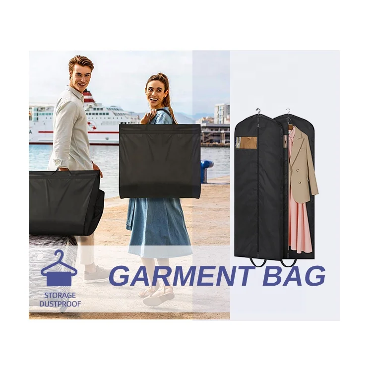 Huahao customer clothes storage non woven garment dress cover suit bag custom logo