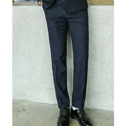 3 Piece Latest Style Women and Men Suit Design Business Stripe Slim Fit Women and Men Suit