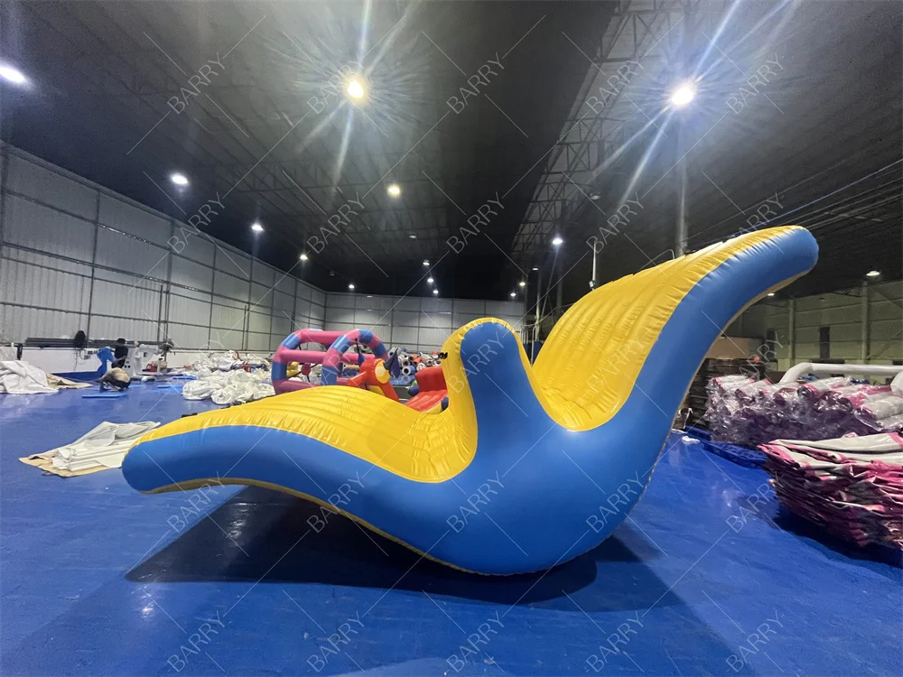 Commercial Water Play Toys Inflatable Floating Totter Revolution Swing Seesaw Slide