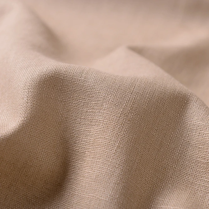 2022 HOT Product 55% Linen And 45% Cotton Mix Plain Dyed Custom Color Fabric For Fashionable Suit Density 44*38 Yarn 8*8