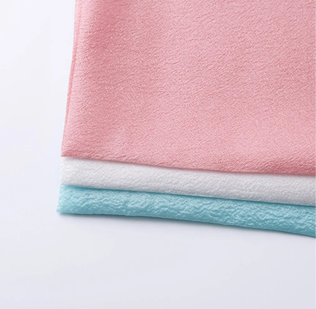 Popular new kapok yarn fabric 100%polyester crepe bubble style organza fabric breathable soft for women dress