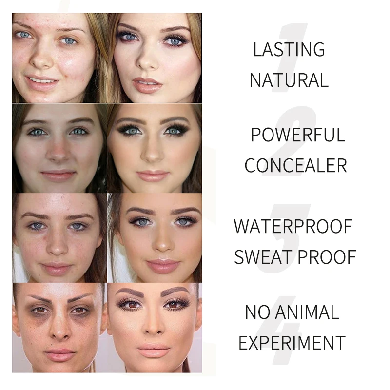 High Definition Face Concealer Palette Professional Makeup Concealer New For Black Skin Concealer Cream  Stick Private Label