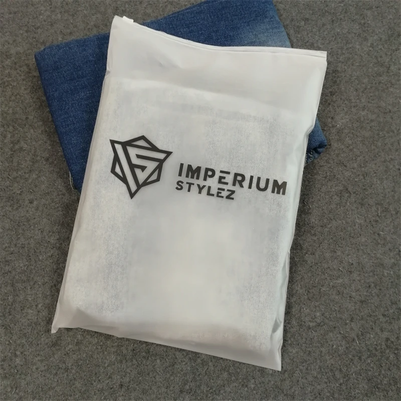Custom Printed Ziplock Bags For Clothes Tshirt Reusable EVA Frosted Zipper Plastic Poly Packaging Bags For Swimwear Bikini