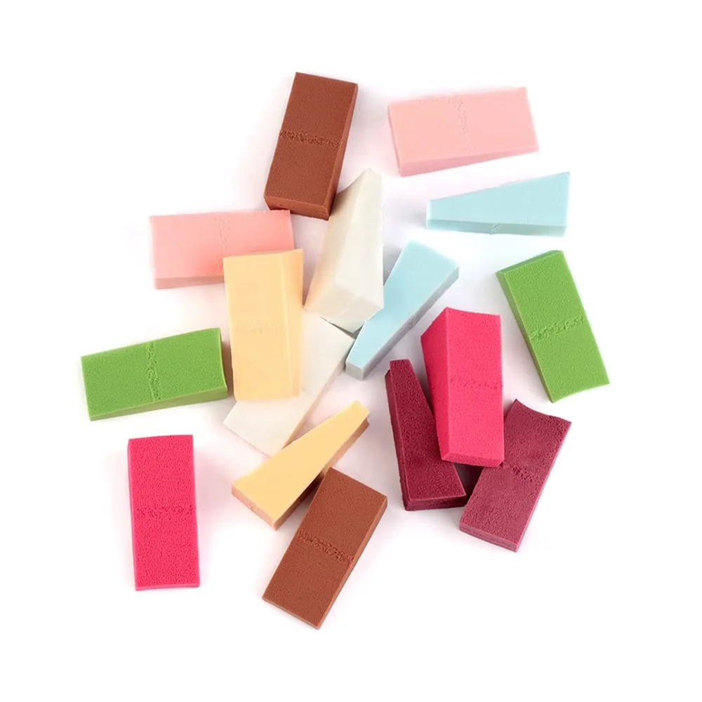 Woxin  Latex Free  24pcs  Cosmetic Wedges Triangle Shape Makeup DIY Sponge Puff  Nail  Buffer Art  Brush Gradient  Stamper Tools