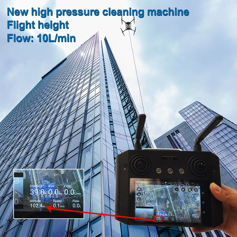 Joyance high technology window cleaning drone with high pressure vr for window cleaning and building cleaning drone
