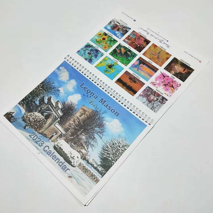 Custom Motivational Inspirational Daily Calendar saddle stitch 2025 custom wall calendar printing