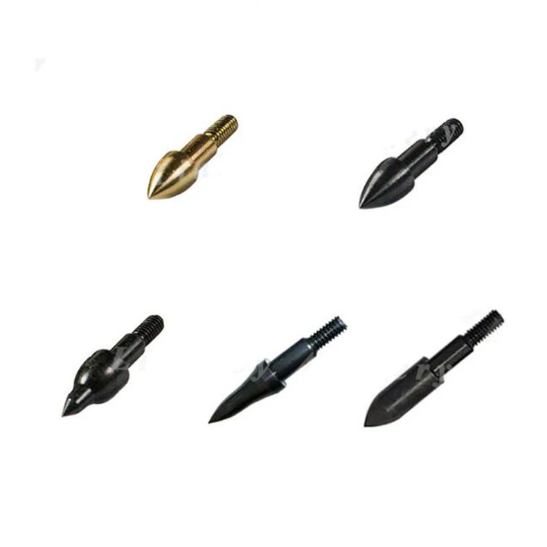SPG Archery Screw-in Arrow Tips Carbon Fiberglass Arrows Shafts Spiral Arrowheads Bullet Threaded  75-125 Grain Accessories