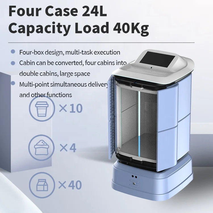 Fully  Enclosed Intelligent up and down elevator Hotel Delivery Robot  Hotel Room Service  Smart  Robot