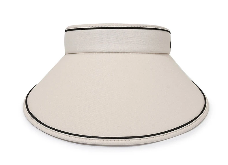 Foldable shell hat sunshade empty top big brim empty sun visors hat for women summer protection