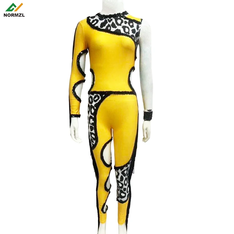 Normzl custom majorette dance uniform with sequins and fringe rhinestone majorette performance dance costume