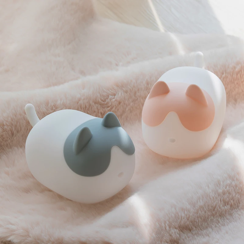Personalized mini small rechargeable lamp portable huggable usb led lights cute pet silicone night light