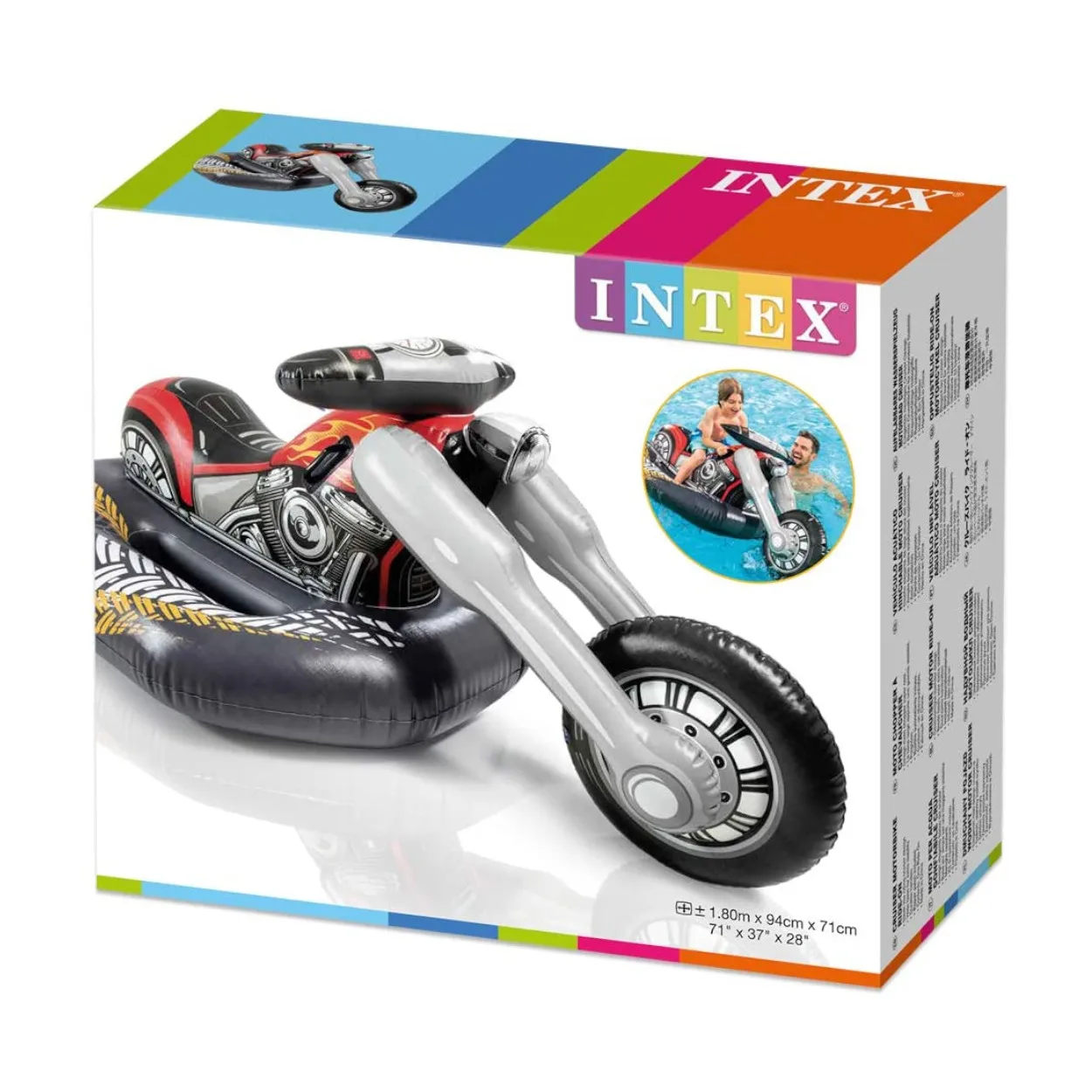 INTEX 57534 Swimming pool CRUISER MOTORBIKE RIDE-ON Inflatable floating row
