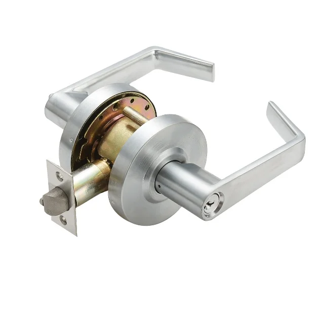High Security Commercial Lever Hardware Grade 2 Stainless Steel Lever Door Lock And Steel Door  Cylindrical Leverset