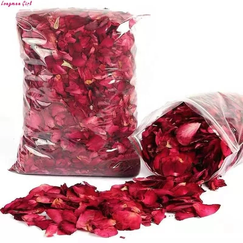 High Quality Natural Dried Flower Rose Petals Fresh Rose Birthday Cake Decoration Beauty Bath Soaking Bulk Wholesale