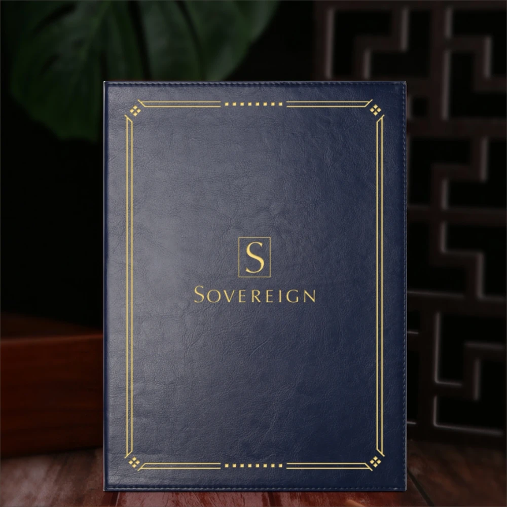 Premium PU Leather Menu Folder Waterproof Coffee Menu Cover for  Restaurant Home Hotel Use
