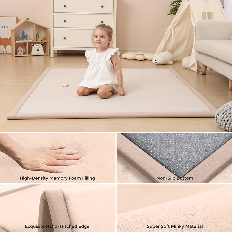 New Coral Velvet Stunning Muscle Relax Rug No Shedding Memory Foam Bay Window Mat Modern Childproof Thick Tatami Kids Play Mat