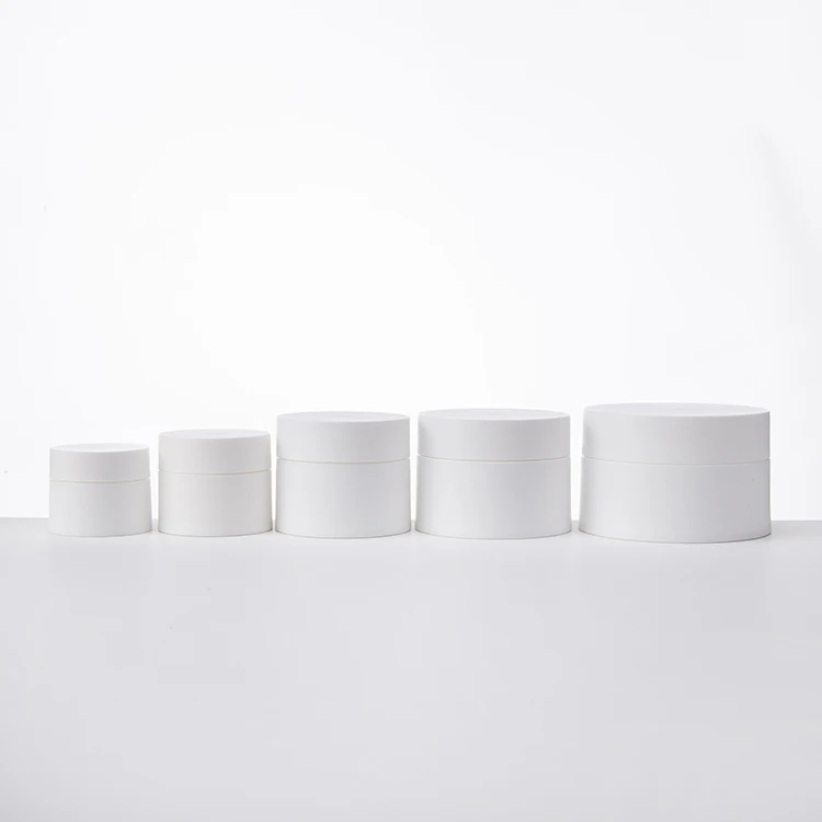 
Eco Friendly Round White Plastic PP Frosted 30g 1oz Cosmetic Packaging Jar with Gasket 