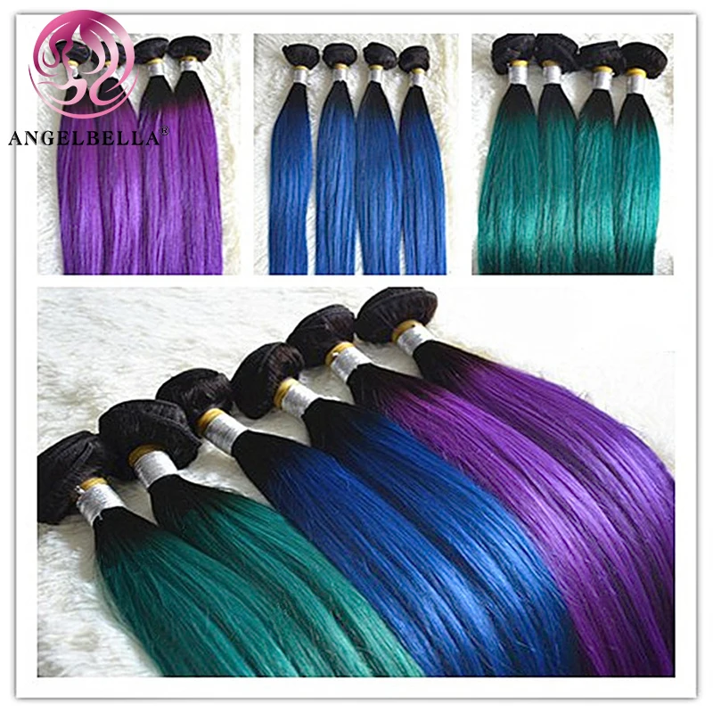 Angelbella Alibaba Most Popular Brazilian Straight Green Hair Color Weave virgin brazilian hair bundles