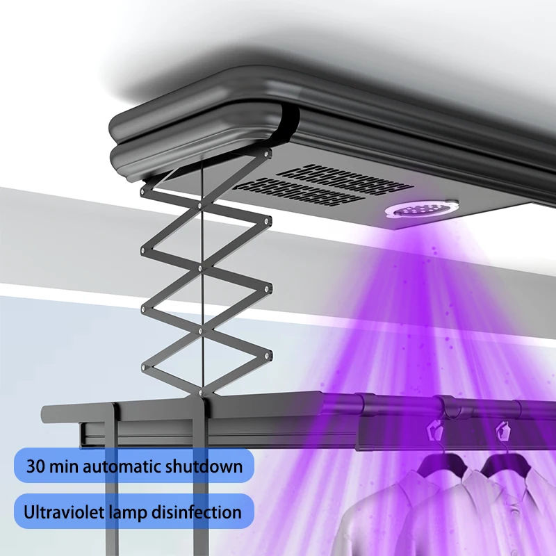 Electric drying rack remote lift home drying machine drying sterilization balcony four bar telescopic automatic washing machine