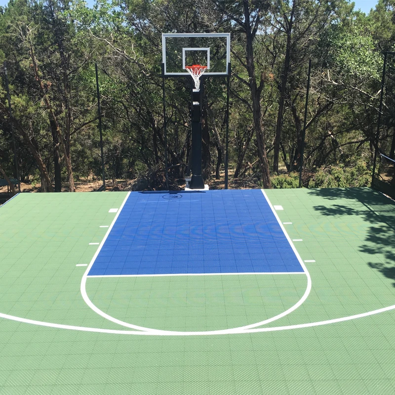 DIY outdoor backyard basketball court flooring for sport court tiles Free sample
