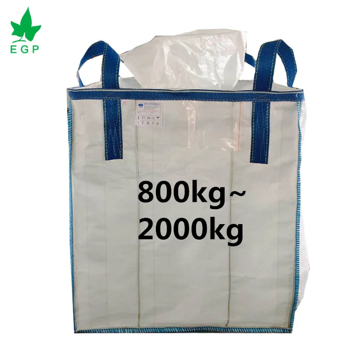 EGP FIBC PP большой мешок 500 кг 1000 1500 промышленный для песка 1 тонна контейнер силоса