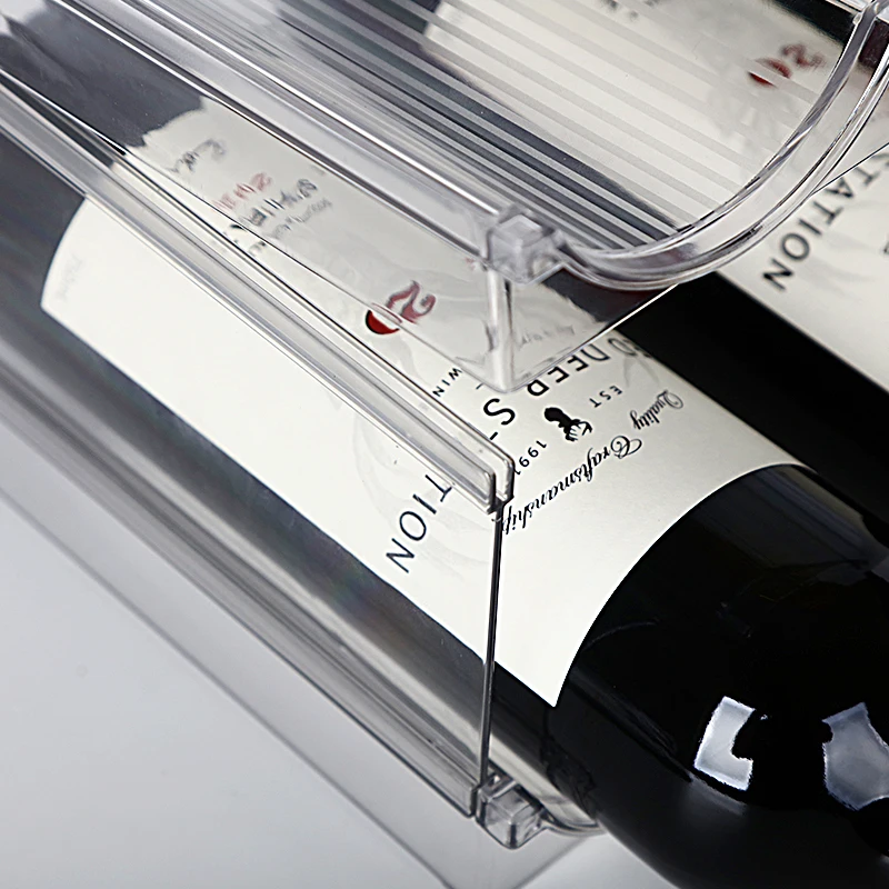 Plastic Wine Rack for 3 Wine Cabinet with Unique Style Wine Display Racks Bottle Holder