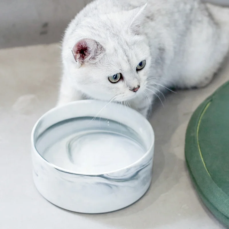 Лидер продаж высокое качество Мраморная для собак и кошек креативная керамическая миска еды портативная питомцев кормушка