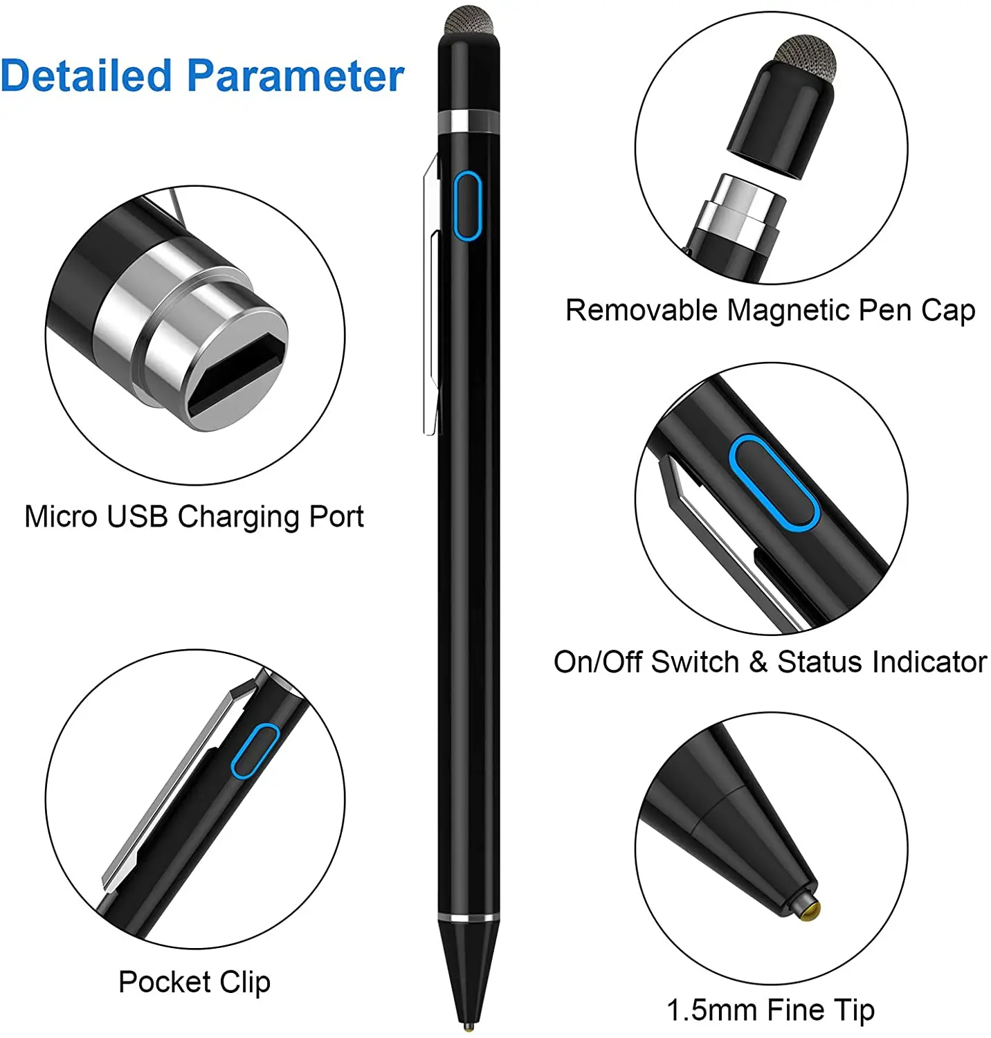 Mobile Accessories Universal Touchscreen Stylus Pen Smart Pencil Customized Logo for Tablet Phone