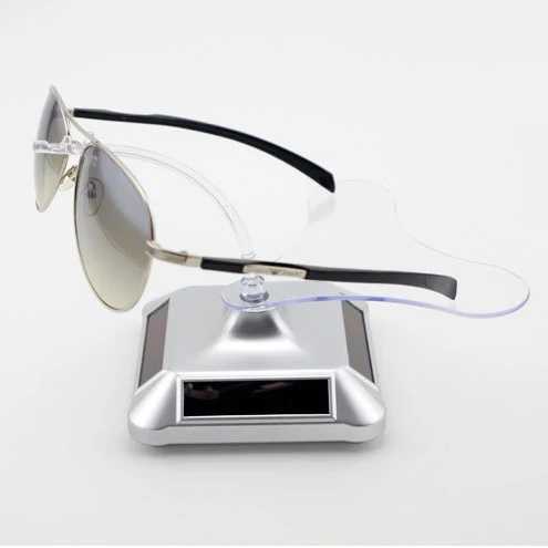 Solar Display Holder Jewelry Showcase Display Solar Powered Rotating Sunglasses Display Stand