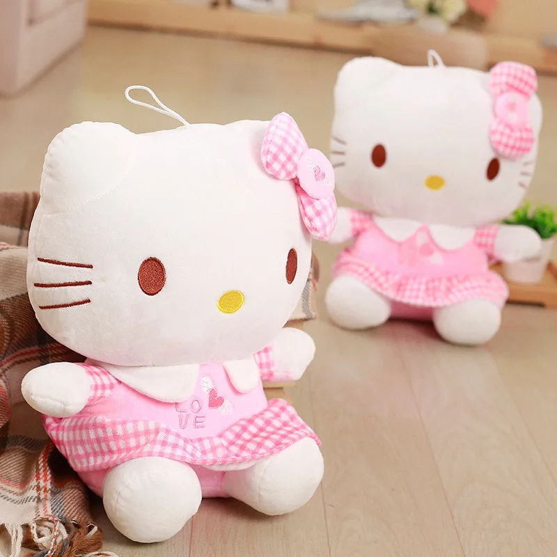 Big Size Sanrioed Plush Hello Kt Plush Room Decor Plushies Kawaii Dolls Hello Kt Stuffed Animal Toy Rag doll Home Xmas Gift