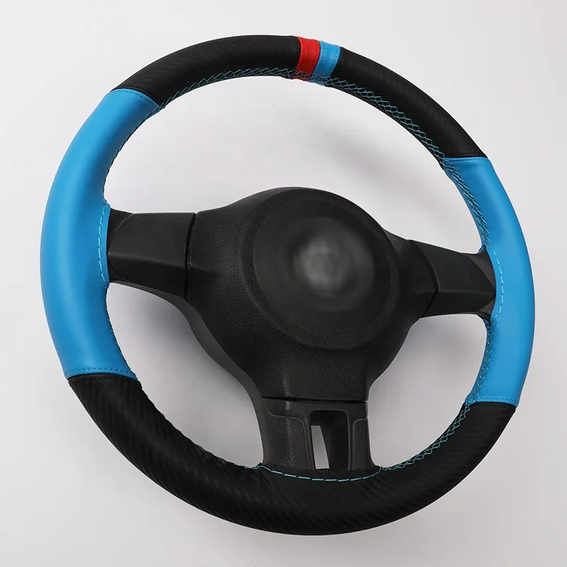 Hot sale hand seam Microfiber interior accessories leather accessories car steering wheel cover
