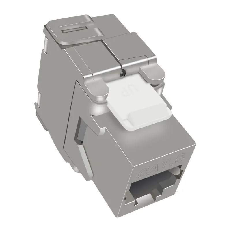 VCOM Cat6 STP Shielded Female Patch Cable RJ45 Connector Network Module Tooless Keystone Jack 180 Degree