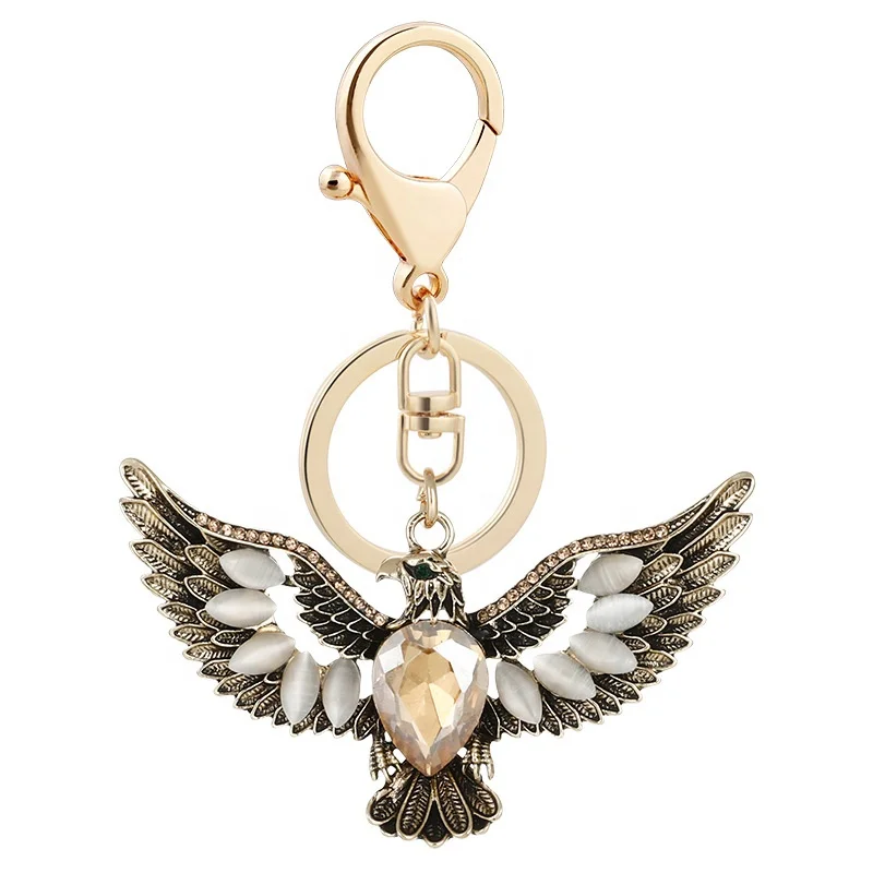 2022 Wings Antique Metal keychain Car keyring Accessories Ornaments Bag Pendant