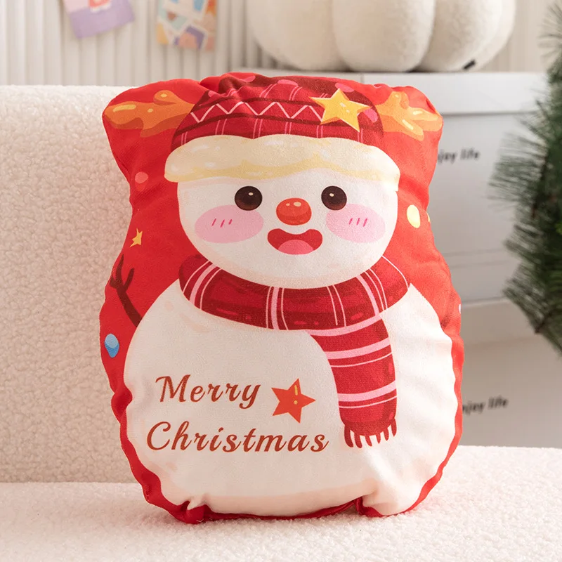 Home Decoration Low MOQ custom cute design irregular shaped cartoon Anime christmas tree throw pillows cases