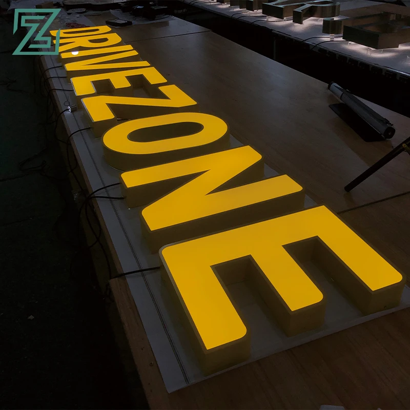 Wholesale led lighted acrylic alphabet letter sign customized big 3d plastic acrylic letters for signage