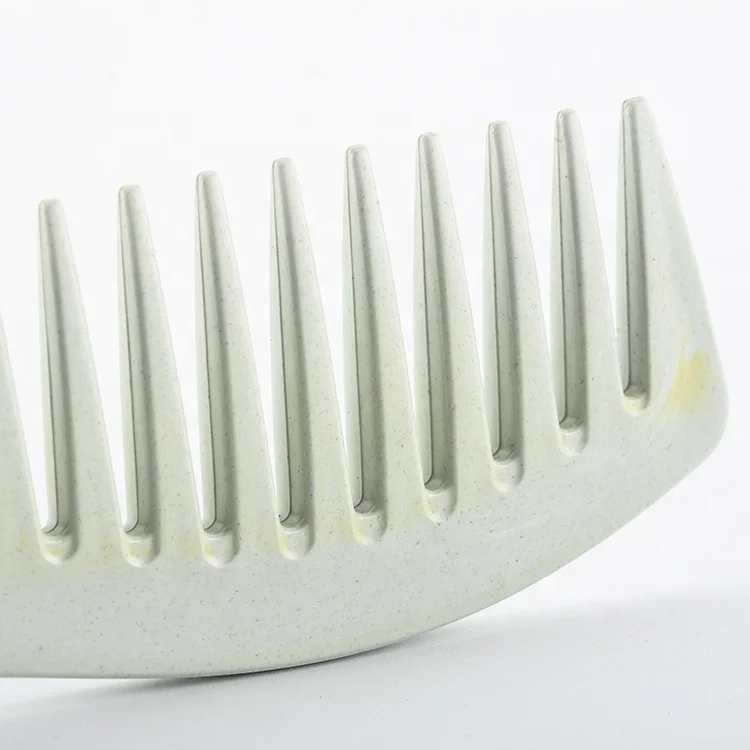 Personal care household wide tooth comb  plant degradable material flat comb curved hair comb