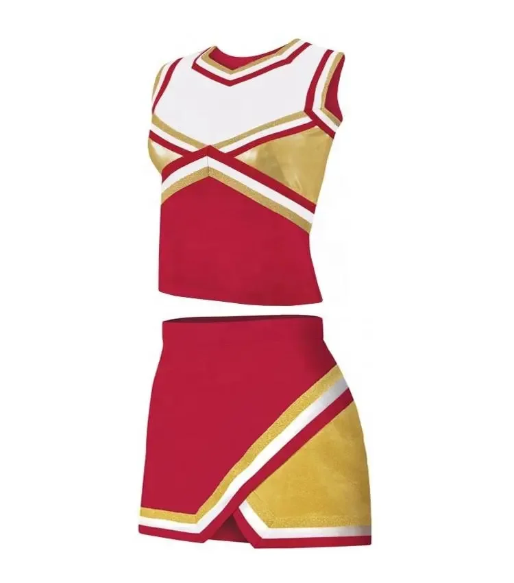 Wholesale Custom Logo Cheer Outfit Dance Uniforms Costume Performance Patched Color Cheerleading Uniforms