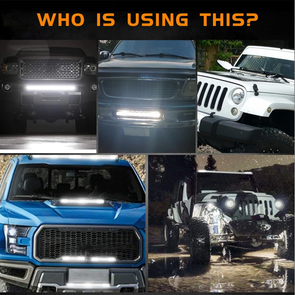 Оптовая продажа, яркий супер тонкий комбинированный прожектор для вождения, 10 Дюймов, 30 дюймов, 20 дюймов, 52 Вт, 36 Вт, 72 Вт, 120 Вт, грузовик 4x4, Однорядный Светодиодный прожектор 6D для внедорожника